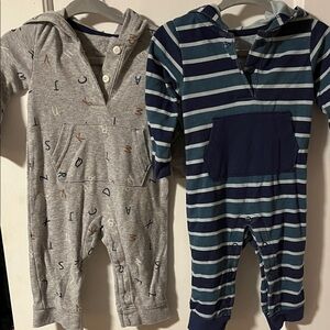 Cozy Striped and Letter Print Bodysuit Set